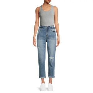 No Boundaries NOBO Women's Sz 17 High Rise Mom Cut Medium Wash NWT